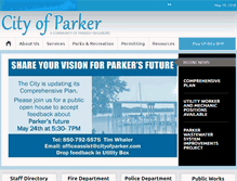 Tablet Screenshot of cityofparker.com